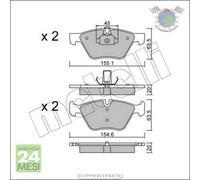 Kit Pastiglie freno Metelli per BMW Z4 E89 sDrive X1 E84 xDrive 3 E93 325 E92 3