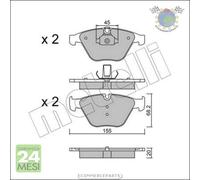 Kit Pastiglie freno Metelli per BMW Z4 E89 sDrive X1 E84 xDrive 3 E93 335 33 beo
