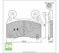 Kit Pastiglie freno Metelli per CHEVROLET CAMARO TESLA MODEL