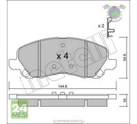 Kit Pastiglie freno Metelli per CHRYSLER SEBRING Cabriolet CITROEN C4 DODGE bdz