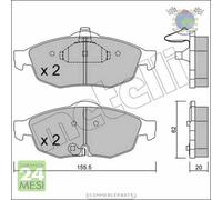 Kit Pastiglie freno Metelli per CHRYSLER STRATUS Cabriolet SEBRING 300M DODGE