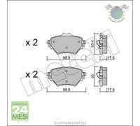 Kit Pastiglie freno Metelli per CITROEN BERLINGO GRAND C4 III II C5 X DS FIAT D