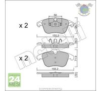 Kit Pastiglie freno Metelli per CITROEN C4 II DS5 DS4 I DS OPEL CORSA F PEUGEOT