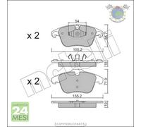 Kit Pastiglie freno Metelli per CITROEN C4 III DS OPEL MOKKA PEUGEOT 2008 208