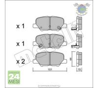Kit Pastiglie freno Metelli per CITROEN C4 MAZDA 6 MITSUBISHI OUTLANDER III ASX