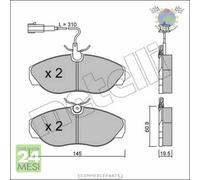 Kit Pastiglie freno Metelli per CITROEN JUMPER I FIAT DUCATO PEUGEOT BOXER ba4