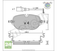 Kit Pastiglie freno Metelli per CUPRA BORN VW ID.3