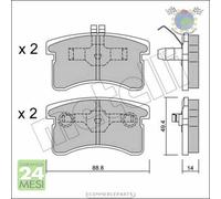 Kit Pastiglie freno Metelli per DAIHATSU CUORE