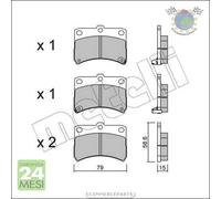 Kit Pastiglie freno Metelli per DAIHATSU CUORE bdr
