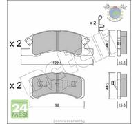 Kit Pastiglie freno Metelli per DAIHATSU CUORE MITSUBISHI MIRAGE VI