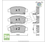 Kit Pastiglie freno Metelli per DAIHATSU CUORE TOYOTA YARIS