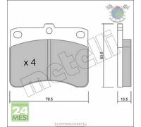 Kit Pastiglie freno Metelli per DAIHATSU HIJET CUORE MOVE PIAGGIO PORTER