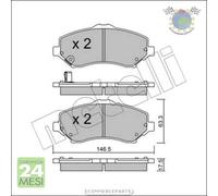 Kit Pastiglie freno Metelli per DODGE NITRO JEEP WRANGLER III CHEROKEE
