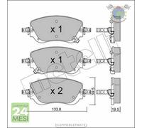 Kit Pastiglie freno Metelli per FIAT 500e