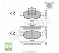 Kit Pastiglie freno Metelli per FIAT DOBLO