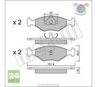 Kit Pastiglie freno Metelli per FIAT FIORINO