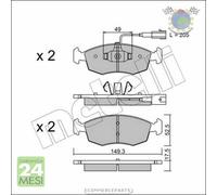 Kit Pastiglie freno Metelli per FIAT PUNTO 500