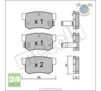 Kit Pastiglie freno Metelli per FIAT SEDICI HONDA PRELUDE IV LEGEND III ACCORD
