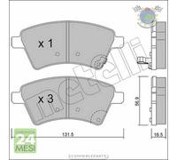 Kit Pastiglie freno Metelli per FIAT SEDICI SUZUKI SX4