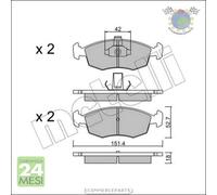 Kit Pastiglie freno Metelli per FIAT STRADA SIENA PUNTO PALIO
