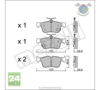 Kit Pastiglie freno Metelli per FORD FOCUS KUGA bjs