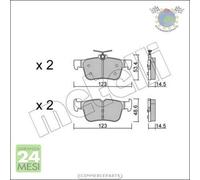 Kit Pastiglie freno Metelli per FORD MONDEO GALAXY S-MAX FOCUS KUGA USA EDGE