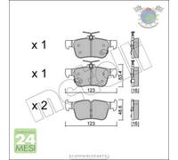 Kit Pastiglie freno Metelli per FORD MONDEO GALAXY S-MAX KUGA USA EDGE