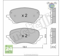 Kit Pastiglie freno Metelli per FORD PUMA