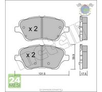 Kit Pastiglie freno Metelli per FORD TRANSIT TOURNEO FIESTA B-MAX