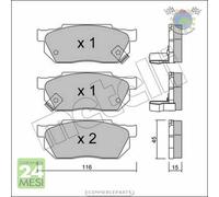 Kit Pastiglie freno Metelli per HONDA CIVIC III V I CRX