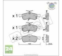 Kit Pastiglie freno Metelli per HONDA CIVIC IX