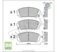 Kit Pastiglie freno Metelli per HYUNDAI ELANTRA SONATA