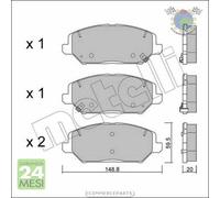 Kit Pastiglie freno Metelli per HYUNDAI i30 KIA PROCEED XCEED CEED