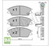 Kit Pastiglie freno Metelli per HYUNDAI LANTRA ACCENT PONY GETZ S