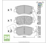 Kit Pastiglie freno Metelli per HYUNDAI SANTA FE blw