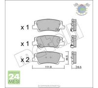 Kit Pastiglie freno Metelli per HYUNDAI SONATA blx