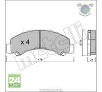 Kit Pastiglie freno Metelli per ISUZU N bir