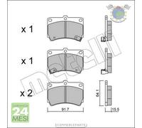 Kit Pastiglie freno Metelli per KIA RIO MAZDA DEMIO 323 121