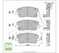 Kit Pastiglie freno Metelli per KIA STINGER bkp