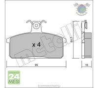 Kit Pastiglie freno Metelli per LANCIA PRISMA DELTA SANTANA SAMURAI SEAT FURA S