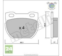 Kit Pastiglie freno Metelli per LAND ROVER DEFENDER bc0