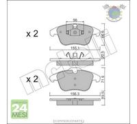 Kit Pastiglie freno Metelli per LAND ROVER RANGE EVOQUE FREELANDER