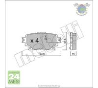 Kit Pastiglie freno Metelli per LEXUS UX NX SUZUKI ACROSS TOYOTA RAV 4