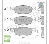 Kit Pastiglie freno Metelli per MAZDA 2 TOYOTA YARIS AYGO