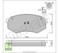 Kit Pastiglie freno Metelli per MAZDA 929 bdu