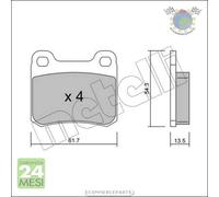 Kit Pastiglie freno Metelli per MERCEDES 190 Turbo-D 2.3 2.0 E D bas