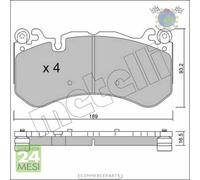 Kit Pastiglie freno Metelli per MERCEDES CLASSE GL 63 S 650 600 M ML E C SLS 6.