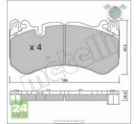 Kit Pastiglie freno Metelli per MERCEDES CLASSE S AMG63 650 65 63 E C AMG GT 53
