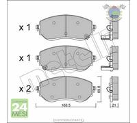 Kit Pastiglie freno Metelli per MERCEDES CLASSE X 350 250 220 NISSAN NP300