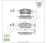 Kit Pastiglie freno Metelli per MINI bem